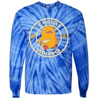 I CHOOSE VIOLENCE DUCK Tie-Dye Long Sleeve Shirt