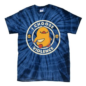 I Choose Violent Funny Duck Tie-Dye T-Shirt