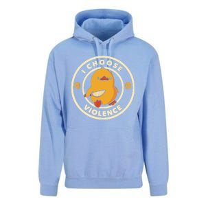 I Choose Violent Funny Duck Unisex Surf Hoodie