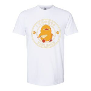 I Choose Violent Funny Duck Softstyle CVC T-Shirt