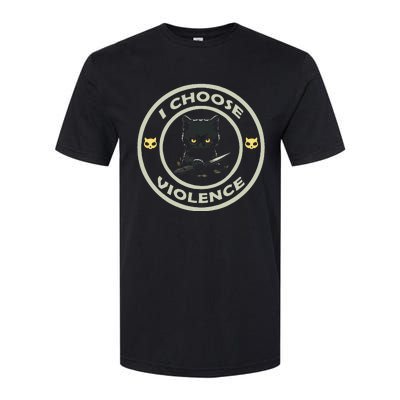 I Choose Violence Cat Funny Cat Loves Softstyle CVC T-Shirt