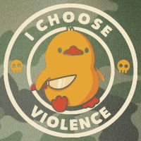 I Choose Violence Funny Duck By Tobe Fonseca Legacy Tie Dye Trucker Hat