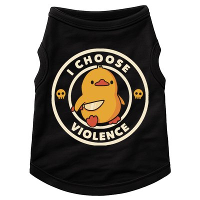 I Choose Violence Funny Duck By Tobe Fonseca Doggie Tank