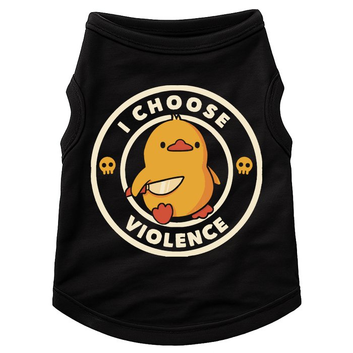I Choose Violence Funny Duck By Tobe Fonseca Doggie Tank