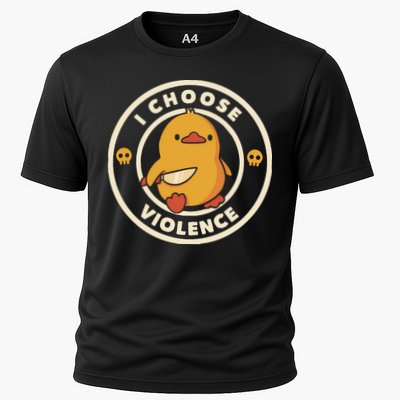 I Choose Violence Funny Duck By Tobe Fonseca Performance Shirt