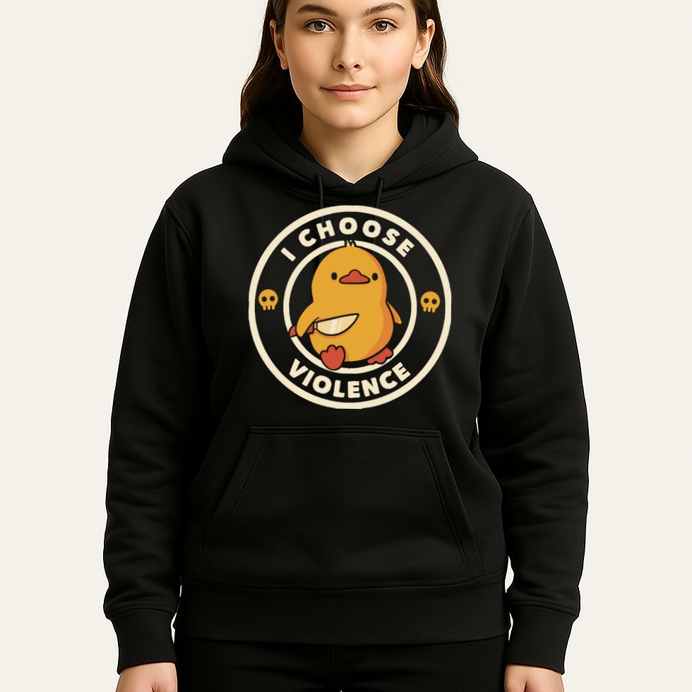 I Choose Violence Funny Duck By Tobe Fonseca Hoodie