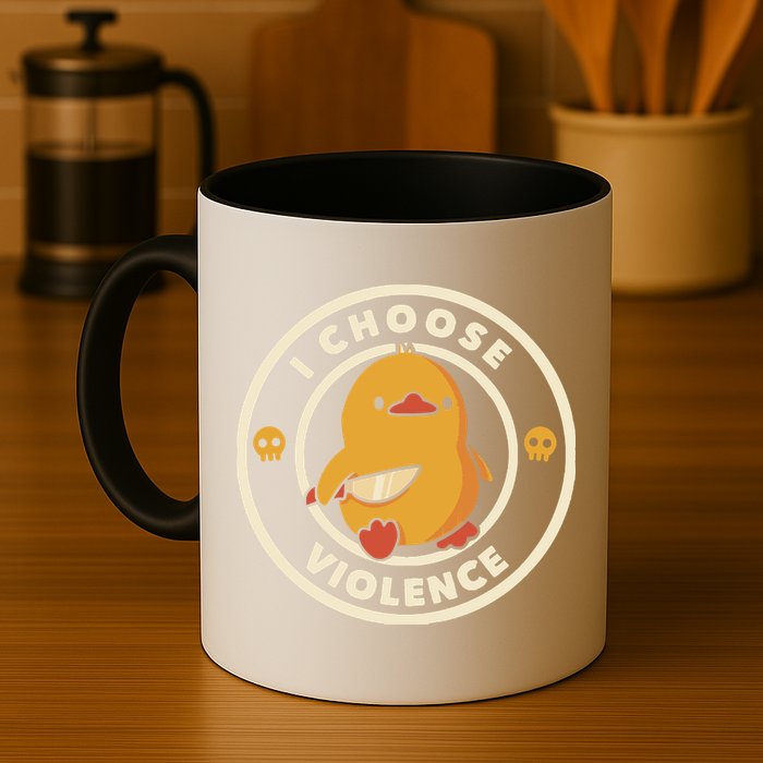 I Choose Violence Funny Duck By Tobe Fonseca Mug
