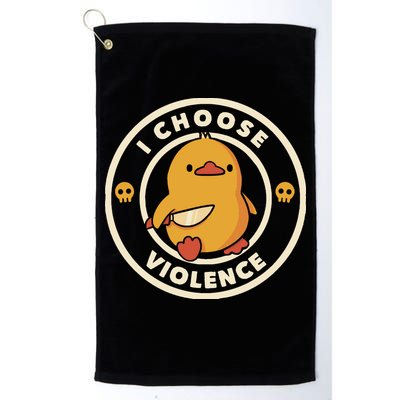 I Choose Violence Funny Duck By Tobe Fonseca Golf Towel