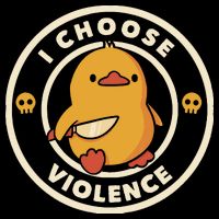 I Choose Violence Funny Duck By Tobe Fonseca Toddler T-Shirt