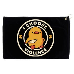 I Choose Violence Funny Duck By Tobe Fonseca Grommeted Golf Towel