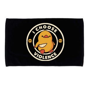 I Choose Violence Funny Duck By Tobe Fonseca Microfiber Hand Towel