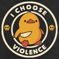 I Choose Violence Funny Duck By Tobe Fonseca Microfiber Hand Towel