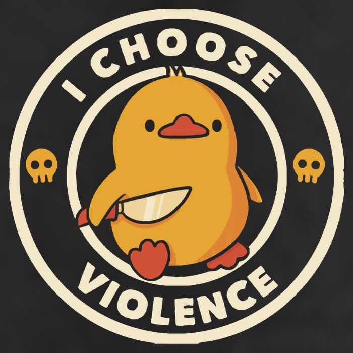 I Choose Violence Funny Duck By Tobe Fonseca Microfiber Hand Towel
