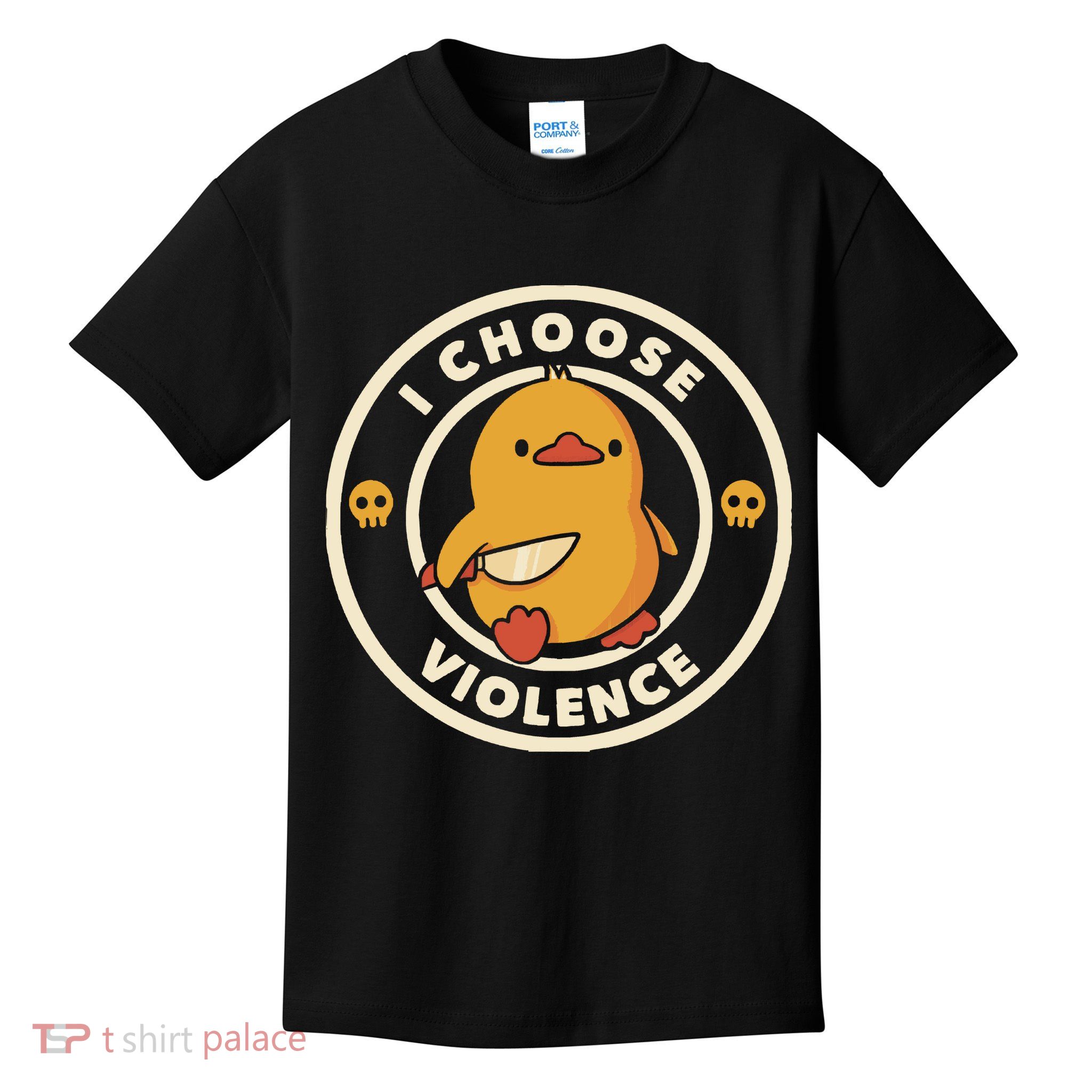 I Choose Violence Funny Duck By Tobe Fonseca Kids T-Shirt
