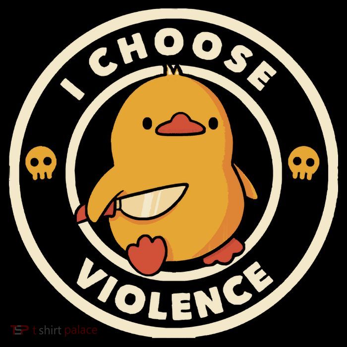 I Choose Violence Funny Duck By Tobe Fonseca Zip Tote Bag