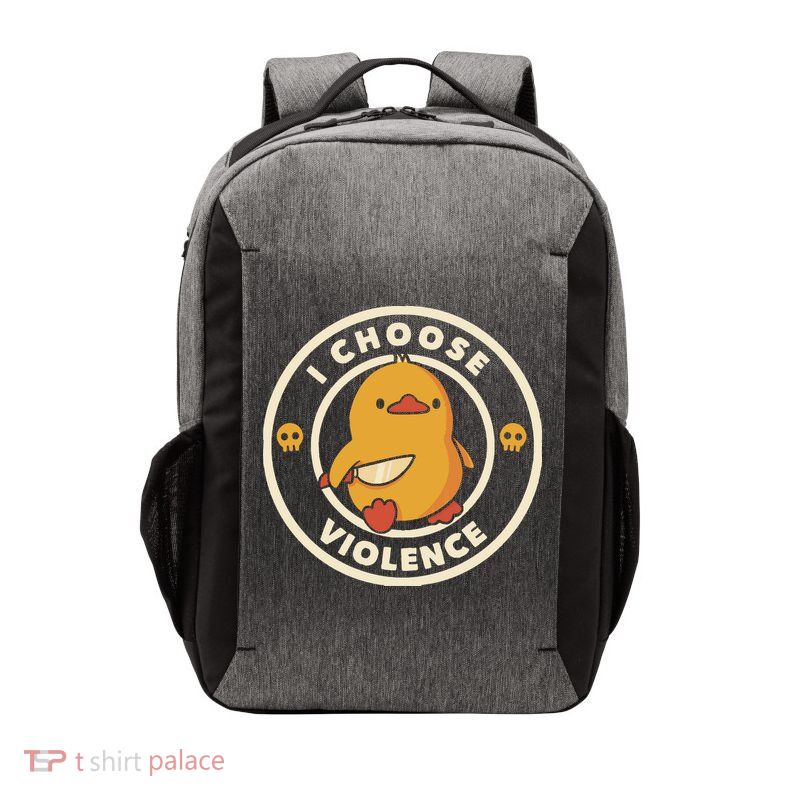 I Choose Violence Funny Duck By Tobe Fonseca Vector Backpack