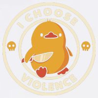 I Choose Violence Funny Duck By Tobe Fonseca Garment-Dyed Sweatshirt