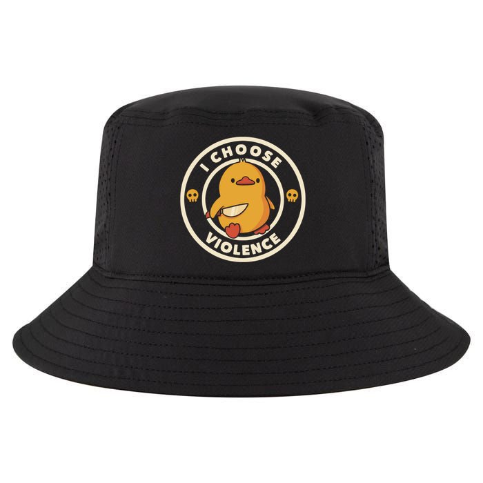 I Choose Violence Funny Duck Cool Comfort Performance Bucket Hat
