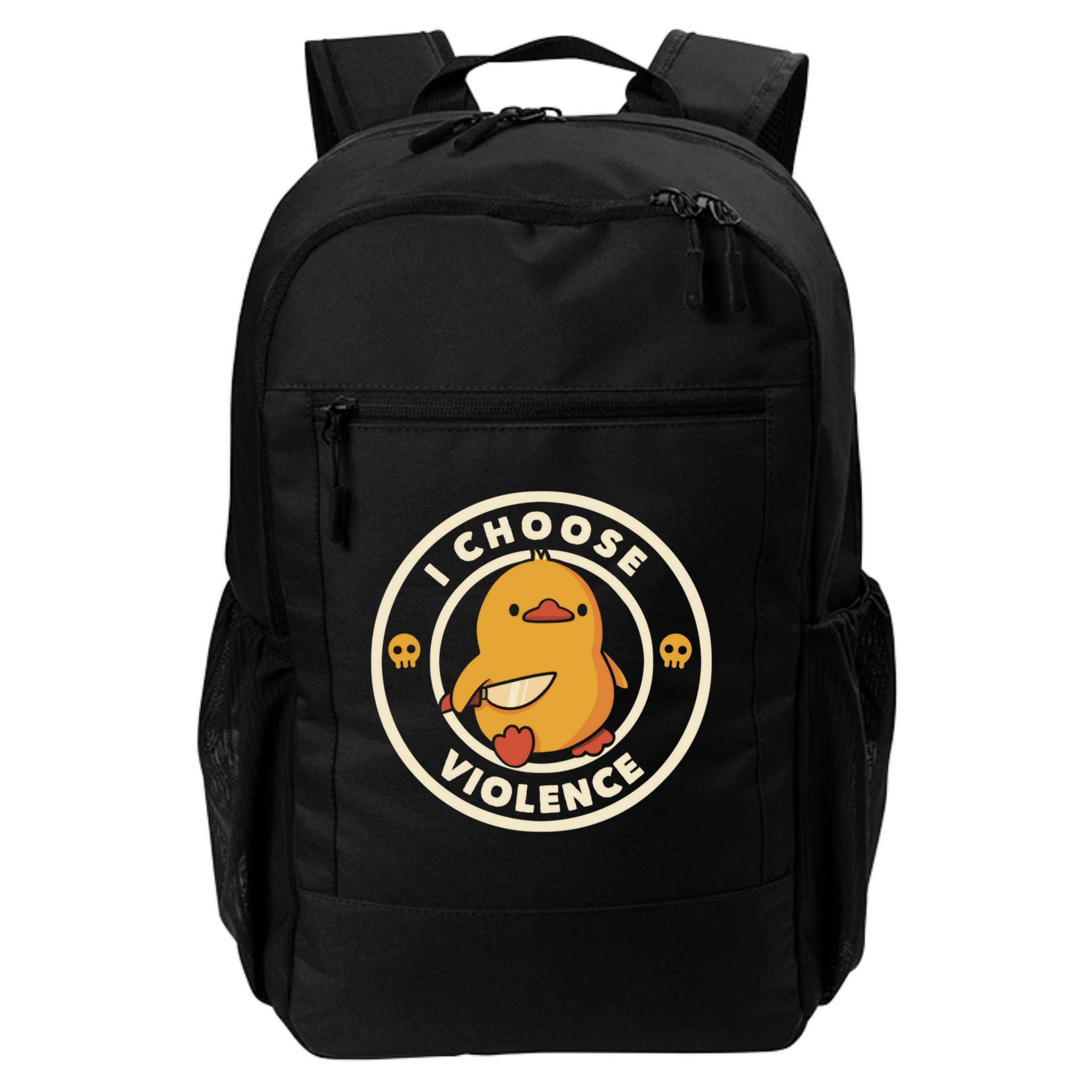 I Choose Violence Funny Duck Backpack