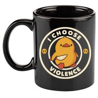 I Choose Violence Funny Duck 11oz C Handle Ceramic Mug