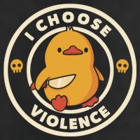 I Choose Violence Funny Duck Beanie