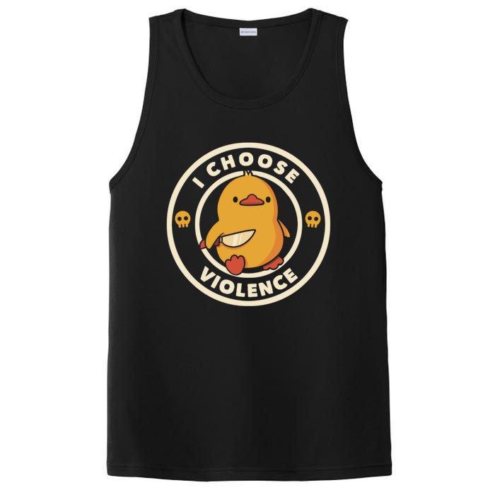 I Choose Violence Funny Duck PosiCharge Competitor Tank