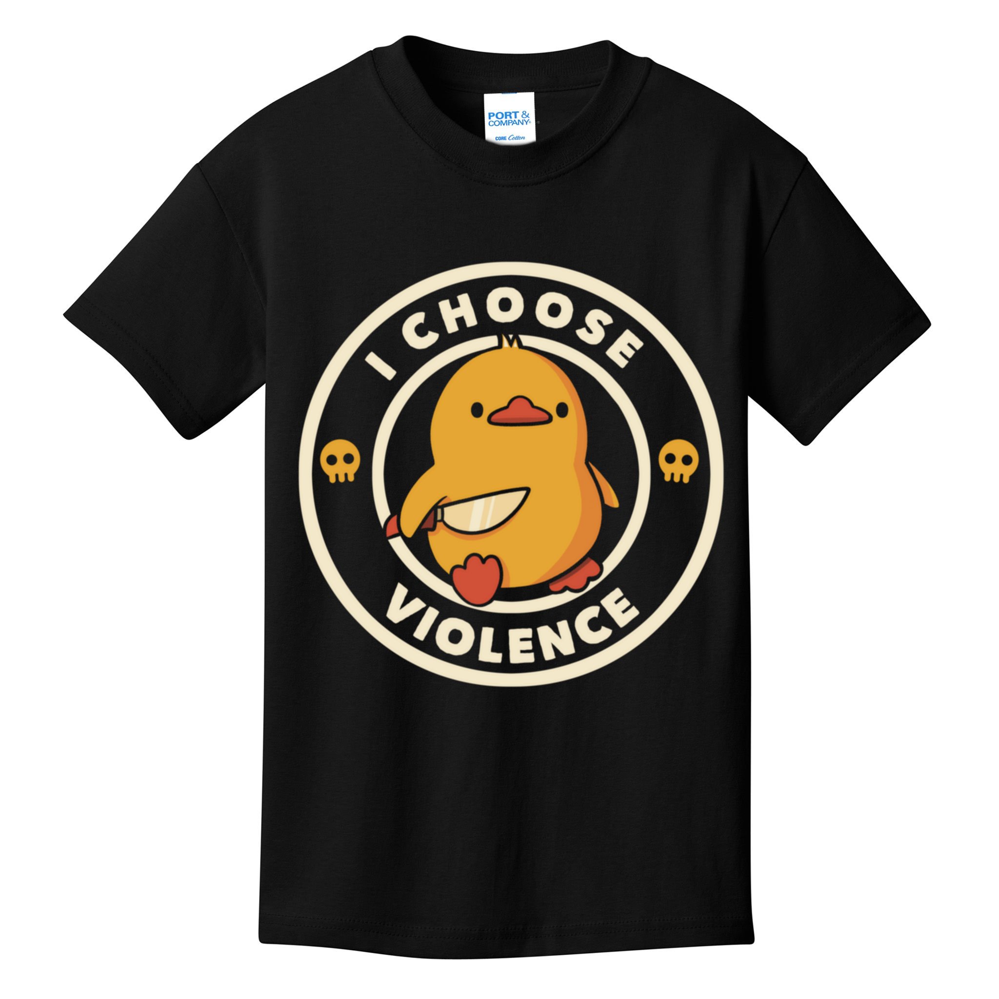 I Choose Violence Funny Duck Kids T-Shirt