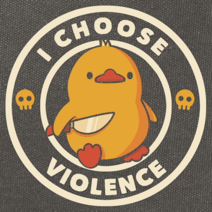 I Choose Violence Funny Duck Cotton Canvas Backpack