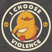 I Choose Violence Funny Duck Vector Backpack