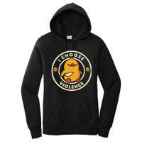 I Choose Violent Funny Duck Women's Pullover Hoodie