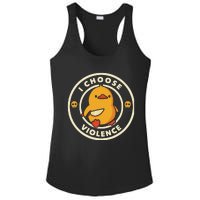 I Choose Violent Funny Duck Ladies PosiCharge Competitor Racerback Tank