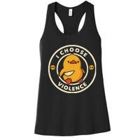 I Choose Violent Funny Duck Women's Racerback Tank