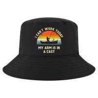 I Can't Work Today My Arm Is in Cast Fisherman Funny Fishing Cool Comfort Performance Bucket Hat