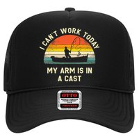 I Can't Work Today My Arm Is in Cast Fisherman Funny Fishing Trucker Hat