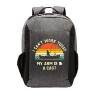 I Can't Work Today My Arm Is in Cast Fisherman Funny Fishing Vector Backpack