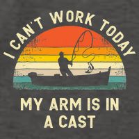 I Can't Work Today My Arm Is in Cast Fisherman Funny Fishing Vector Backpack