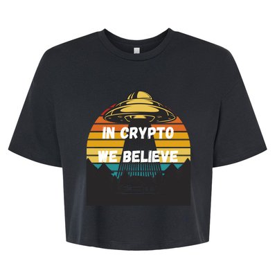 In Crypto We Believe, Get In Loser, Crypto, UFO, To The Moon Bella+Canvas Jersey Crop Tee