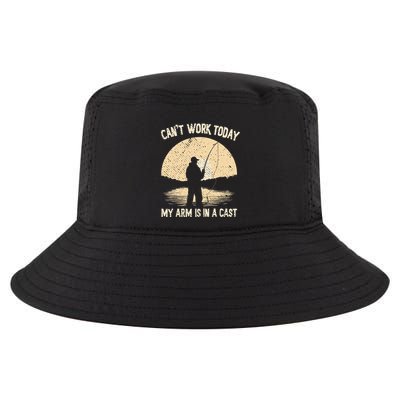 I CanT Work Today My Arm Is In A Cast Fish Fan Fisherman Cool Comfort Performance Bucket Hat