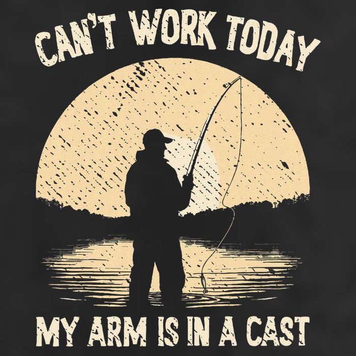 I CanT Work Today My Arm Is In A Cast Fish Fan Fisherman Trucker Hat
