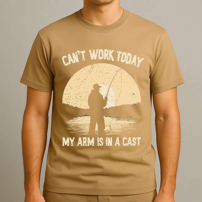 I CanT Work Today My Arm Is In A Cast Fish Fan Fisherman T-Shirt