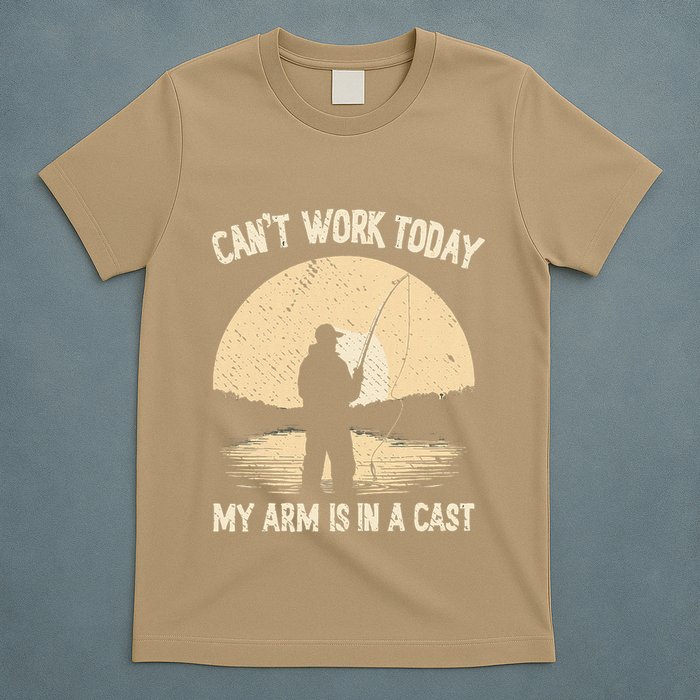 I CanT Work Today My Arm Is In A Cast Fish Fan Fisherman T-Shirt