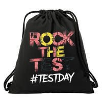 Inspire Confidence With Rock The Test Design For School Drawstring Bag
