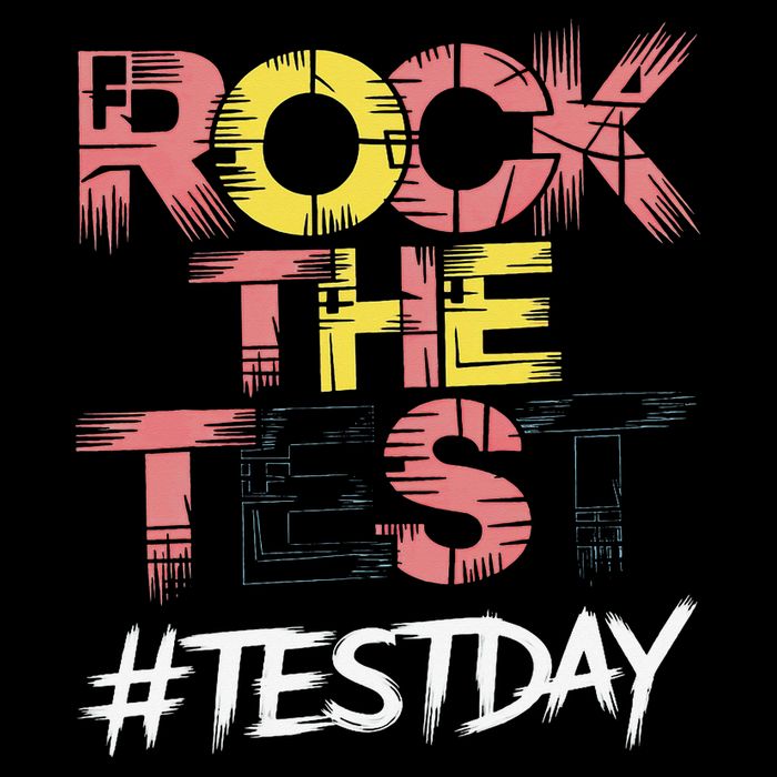 Inspire Confidence With Rock The Test Design For School Drawstring Bag