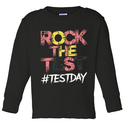 Inspire Confidence With Rock The Test Design For School Toddler Long Sleeve Shirt