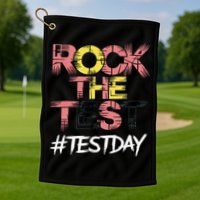 Inspire Confidence With Rock The Test Design For School Golf Towel
