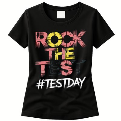 Inspire Confidence With Rock The Test Design For School Womens T-Shirt