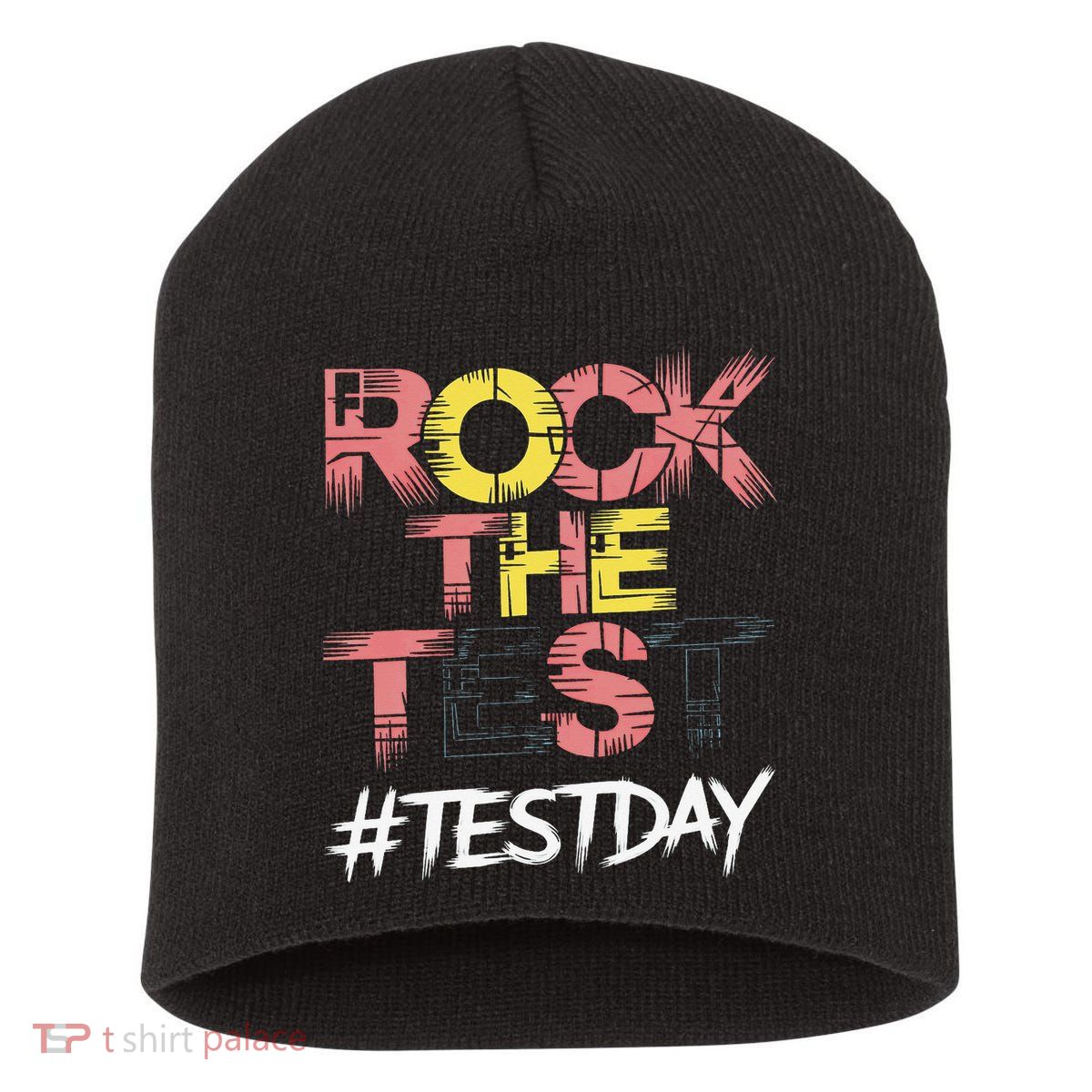 Inspire Confidence With Rock The Test Design For School Short Acrylic Beanie