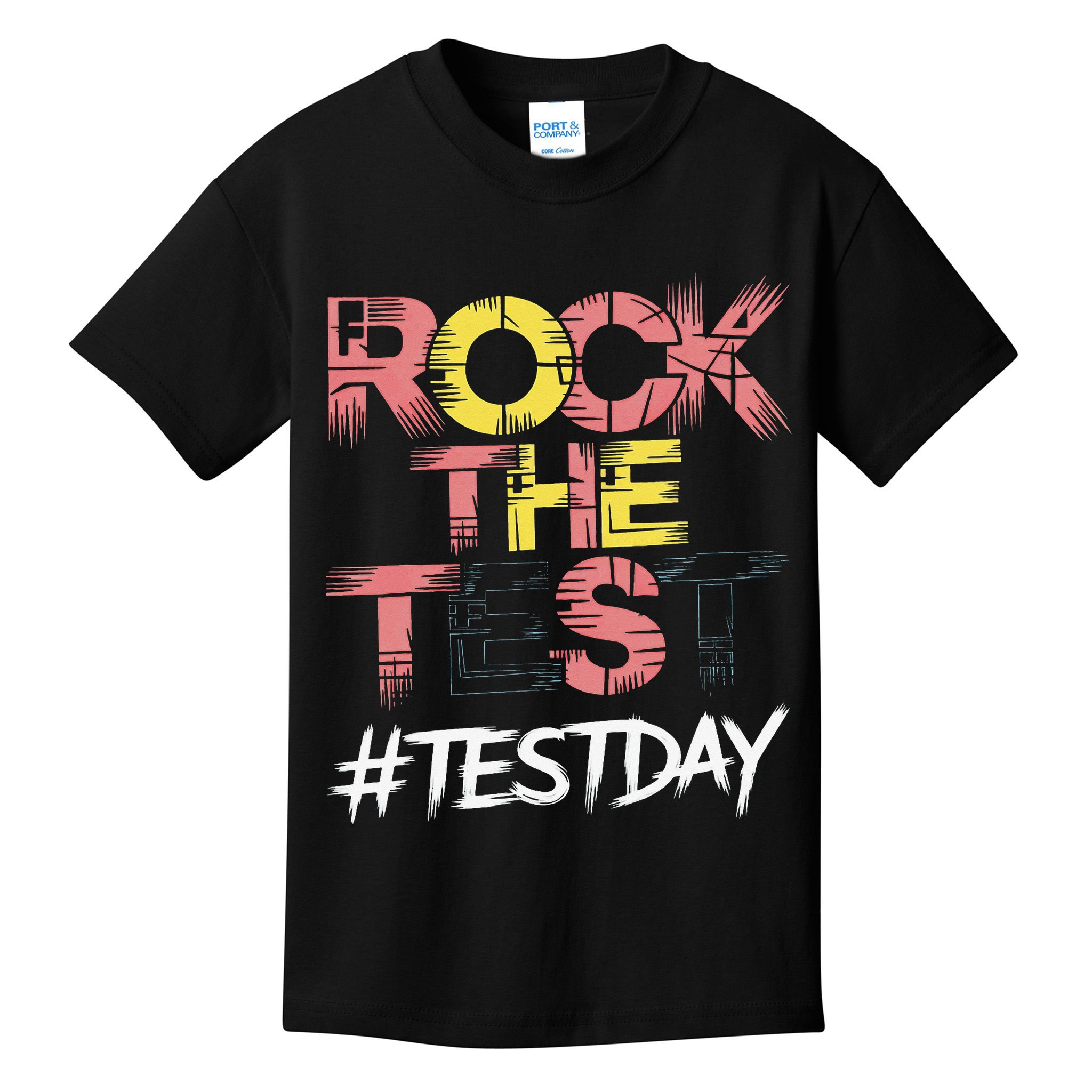 Inspire Confidence With Rock The Test Design For School Kids T-Shirt