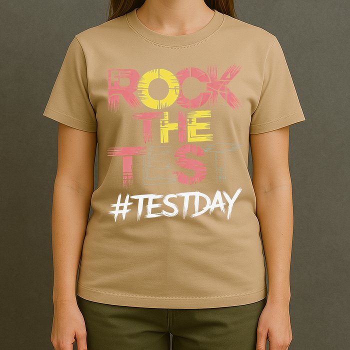 Inspire Confidence With Rock The Test Design For School T-Shirt