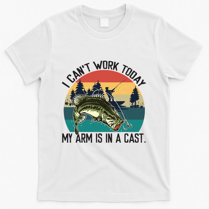 I Cant Work Today My Arm Is In A Cast Fishing Vintage T-Shirt